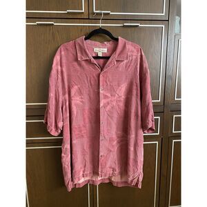 Men's 100% silk Tommy Bahama Short Sleeve Button Down Size XL